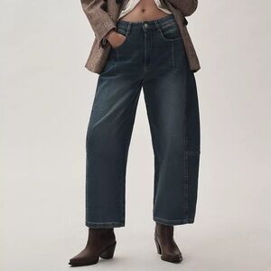 Anthropologie Pilcro The Kenna Mid-Rise Heritage Barrel Jeans